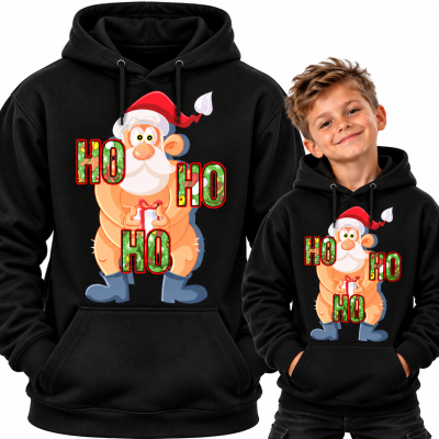 BLUZA Z KAPTUREM  ŚWIĄTECZNA HOHOHO 2